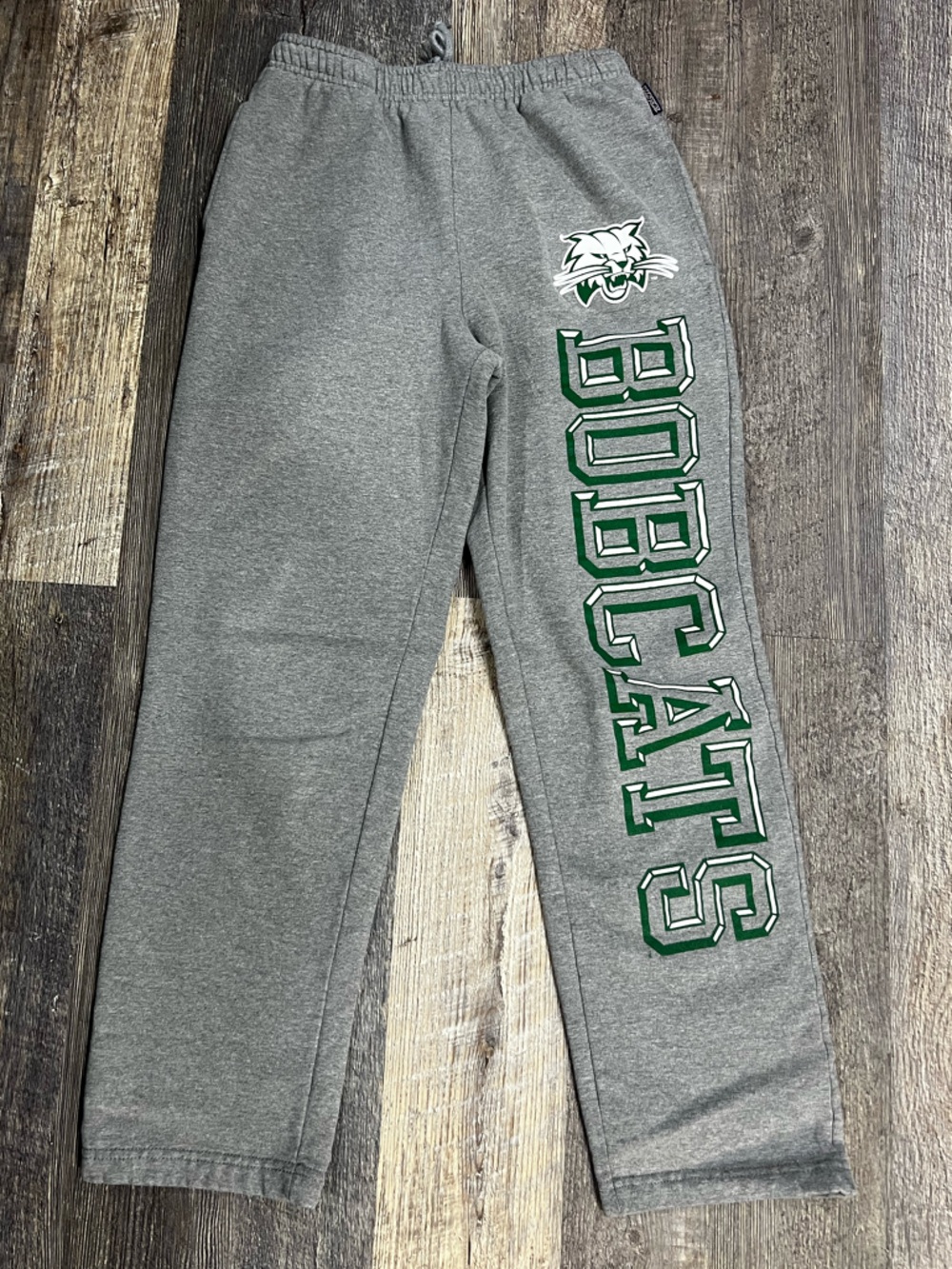 Jansport Gray Joggers with Green OU 'BOBCATS' Leg Graphic